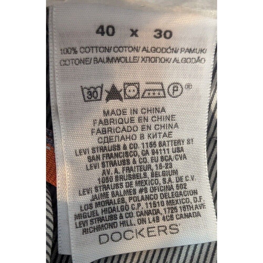 Dockers Men’s Corduroy Pants 40x30 Black Flat Front Classic Fit 100% Cotton NWT - Picture 5 of 10